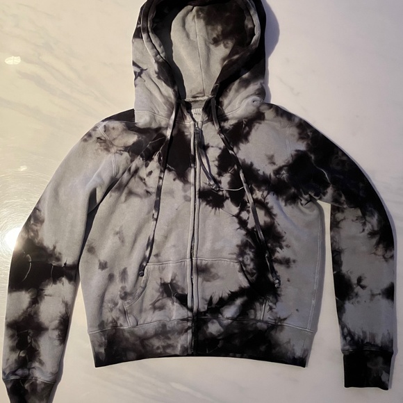Nili Lotan Tie-Dye Black and Gray Hoodie -- Matching Pants Listed Too! size L - Picture 3 of 6